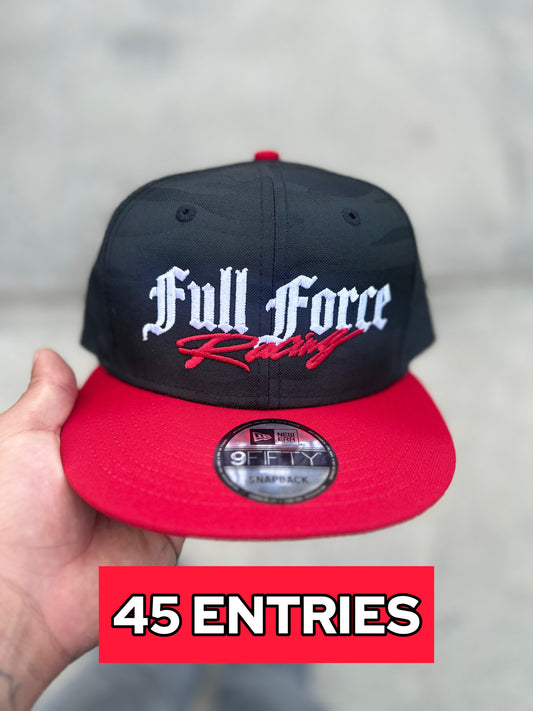 New Era FFR Hat Black Camo w/Red